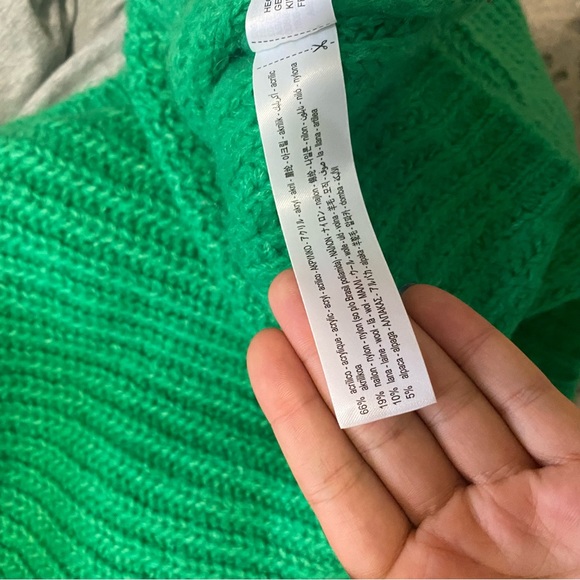 ZARA CROPPED GREEN SWEATER - Picture 5 of 5